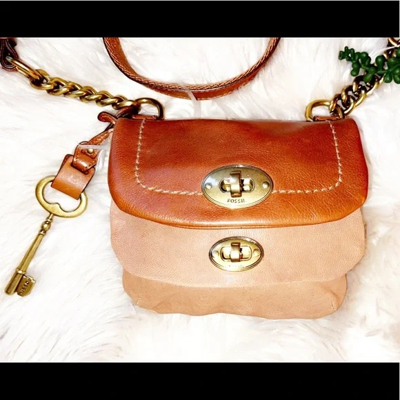 🆕FOSSIL Double Flap Crossbody Bag